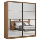 Ver imagem 1 de Guarda Roupa Casal 2 Portas 2 Com Espelhos 3 Gavetas Belga D02 Amendola Touch - Mpozenato