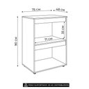 Ver imagem 5 de Balcão para Cooktop e Forno Microondas 75cm Adriana Preto - Ajl Móveis