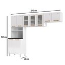 Ver imagem 2 de Cozinha Compacta com Torre Quente 245cm 3 Peças Diamante New Telasul