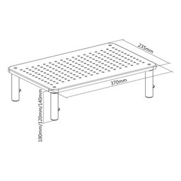 Suporte de Mesa Preto para Monitor/notebook - Elg - 5