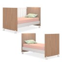Ver imagem 4 de Berço Que Vira Mini Cama Doce Sonho com Rodizios Carvalho/Branco - Qmovi