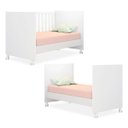 Ver imagem 4 de Berço Que Vira Mini Cama Doce Sonho com Rodizios Branco - Qmovi