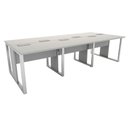 Ver imagem 4 de Plataforma de Trabalho 6 Pessoas 360cm X 120cm Pé Metal F5 Cor:cinza