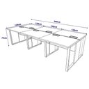 Ver imagem 2 de Plataforma de Trabalho 6 Pessoas 360cm X 120cm Pé Metal F5 Cor:cinza