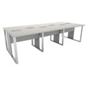 Ver imagem 4 de Plataforma de Trabalho 6 Pessoas 360cm X 120cm Pé Metal F5 Cor:cinza