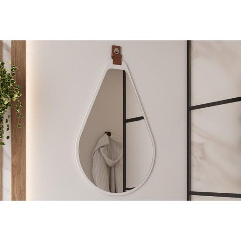 Espelheira Banheiro Gota 50x76cm Branco MGM
