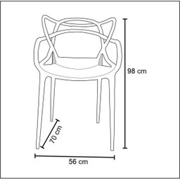 Cadeira Amsterdam F01 Vermelha - Mpozenato - 4