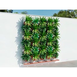 VASO MEIA LUA JARDIM VERTICAL SUSPENSO PRETO MINI 50 UND - 5