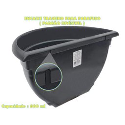 VASO MEIA LUA JARDIM VERTICAL SUSPENSO PRETO MINI 50 UND - 3