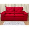 Sofá 3 Lugares Retrátil e Reclinável 2,00 Metros Alpoim Estofados Vermelho 203 Athenas - 10
