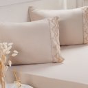 Ver imagem 3 de Jogo de Cama Casal Broderie 3 Pçs Bordado Inglês 138x188x30cm Machiatto