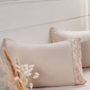 Ver imagem 2 de Jogo de Cama Casal Broderie 3 Pçs Bordado Inglês 138x188x30cm Machiatto