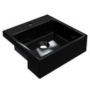 Ver imagem 1 de Cuba Pia Semi Encaixe para Banheiro Quadrada Kuad 355 C08 Preto - Mpozenato