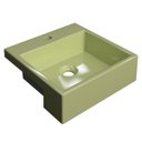 Ver imagem 1 de Cuba Pia Semi Encaixe para Banheiro Quadrada Kuad 355 C08 Verde Acqua - Mpozenato