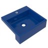 Cuba Pia Semi Encaixe para Banheiro Quadrada Kuad 395 C08 Azul Escuro - Mpozenato - 1