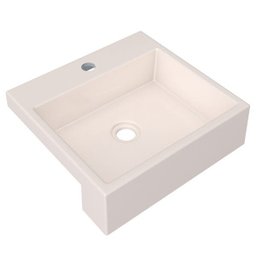 Cuba Pia Semi Encaixe para Banheiro Quadrada Kuad 395 C08 Bege - Mpozenato - 1