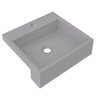 Cuba Pia Semi Encaixe para Banheiro Quadrada Kuad 395 C08 Cinza - Mpozenato - 1