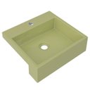 Ver imagem 1 de Cuba Pia Semi Encaixe para Banheiro Quadrada Kuad 395 C08 Verde Acqua - Mpozenato