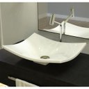 Ver imagem 3 de Cuba Pia de Apoio para Banheiro Retangular Folha Bari F44W C08 Branco - Mpozenato