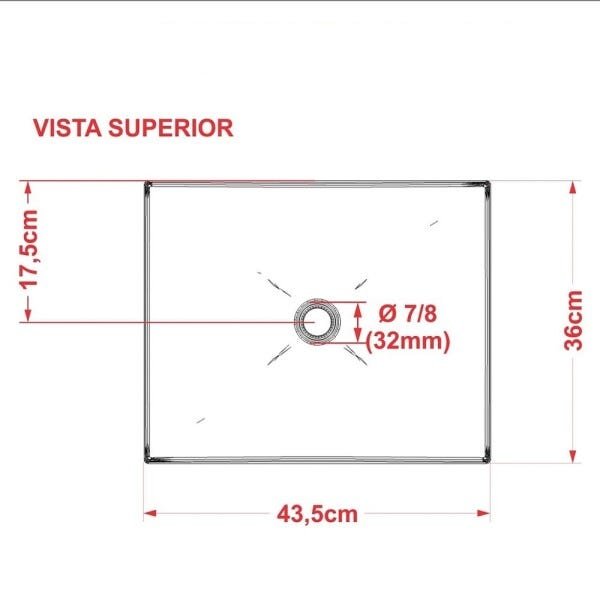 Cuba Pia de Apoio para Banheiro Retangular Folha Bari F44W C08 Preto - Mpozenato - 4