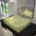 Ver imagem 2 de Cuba Pia de Apoio para Banheiro Retangular Milla ML44W C08 Verde Acqua - Mpozenato