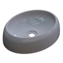 Ver imagem 1 de Cuba Pia de Apoio para Banheiro Oval Capri OV39W C08 Cinza - Mpozenato