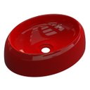 Ver imagem 1 de Cuba Pia de Apoio para Banheiro Oval Capri OV39W C08 Vermelho - Mpozenato