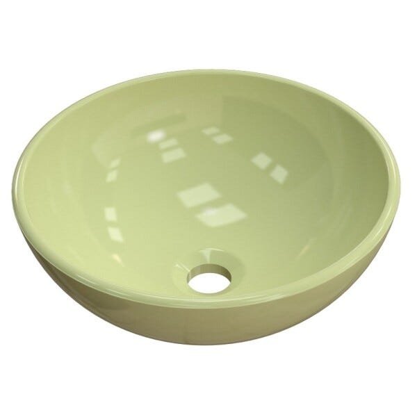 Cuba Pia de Apoio para Banheiro Redonda Bowl 30 C08 Verde Acqua - Mpozenato - 1