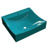 Cuba Pia De Apoio Para Banheiro Quadrada Lunna Q44 Azul Turquesa C08 - Mpozenato - 1