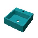 Ver imagem 5 de Cuba Pia De Apoio Para Banheiro Quadrada Q355W Azul Turquesa C08 - Mpozenato