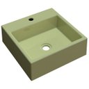Ver imagem 1 de Cuba Pia De Apoio Para Banheiro Quadrada Q355W Verde Acqua C08 - Mpozenato