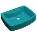 Ver imagem 1 de Cuba Pia De Apoio Para Banheiro Retangular Aria RT50 Azul Turquesa C08 - Mpozenato