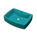 Ver imagem 5 de Cuba Pia De Apoio Para Banheiro Retangular Aria RT50 Azul Turquesa C08 - Mpozenato