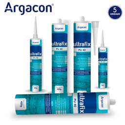 Adesivo Selante Pu 40 Branco 400g Argacon Kit 5 Unidades - 5