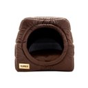 Ver imagem 1 de Cama Iglu e Toca para Cachorro Luppet Marrom Super Luxo - M