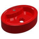 Ver imagem 1 de Cuba Pia de Apoio para Banheiro Oval Ox 43 C08 Vermelho - Mpozenato
