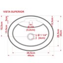 Ver imagem 3 de Cuba Pia de Apoio para Banheiro Oval Ox 43 C08 Amarelo - Mpozenato