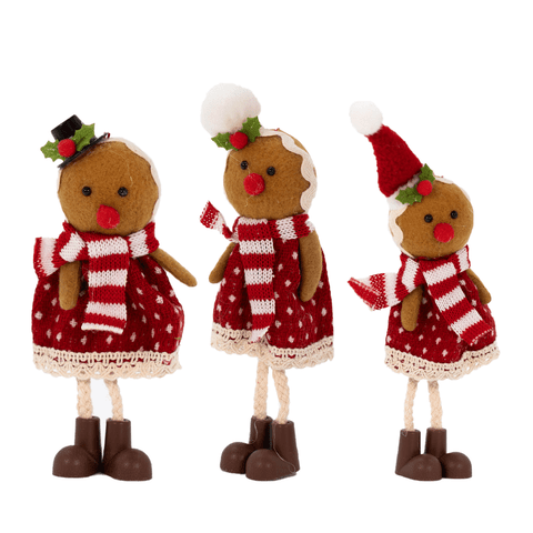 Kit Decoração para Árvore de Natal 9 Biscoitos Pendente 17cm