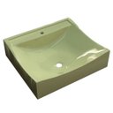 Ver imagem 1 de Cuba Pia De Apoio Para Banheiro Quadrada Lunna Q44 Verde Acqua C08 - Mpozenato