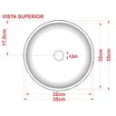 Ver imagem 3 de Cuba Pia de Apoio para Banheiro Redonda Bowl 35 C08 Rosa - Mpozenato