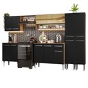Ver imagem 3 de Armário de Cozinha Completa 293cm Rustic/preto Emilly Madesa 03