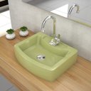 Ver imagem 2 de Cuba Pia de Apoio para Banheiro Retangular Aria RT41 C08 Verde Acqua - Mpozenato