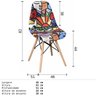 Cadeira Eiffel Charles Eames Estofada Arte Estampada F01 Base Madeira - Mpozenato - 5