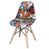 Cadeira Eiffel Charles Eames Estofada Arte Estampada F01 Base Madeira - Mpozenato - 2