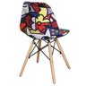Cadeira Eiffel Charles Eames Estofada Arte Estampada F01 Base Madeira - Mpozenato - 3