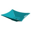 Ver imagem 1 de Cuba Pia de Apoio para Banheiro Retangular Luxo 38 C08 Azul Turquesa - Mpozenato
