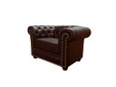 Ver imagem 2 de Poltrona Chesterfield de Couro Marrom Pigmentado - Mempra Design