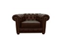 Ver imagem 1 de Poltrona Chesterfield de Couro Marrom Pigmentado - Mempra Design