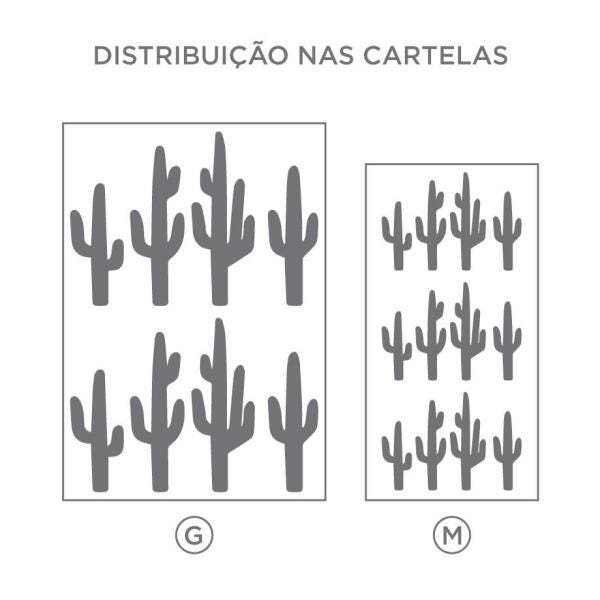 Kit Adesivos de Parede Cactos-Rosa-M - 2