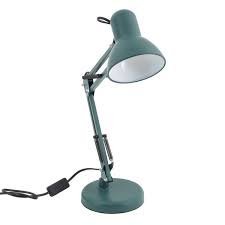 Luminária Desk Lamp Verde Fosco Articulável Mesa e Garra